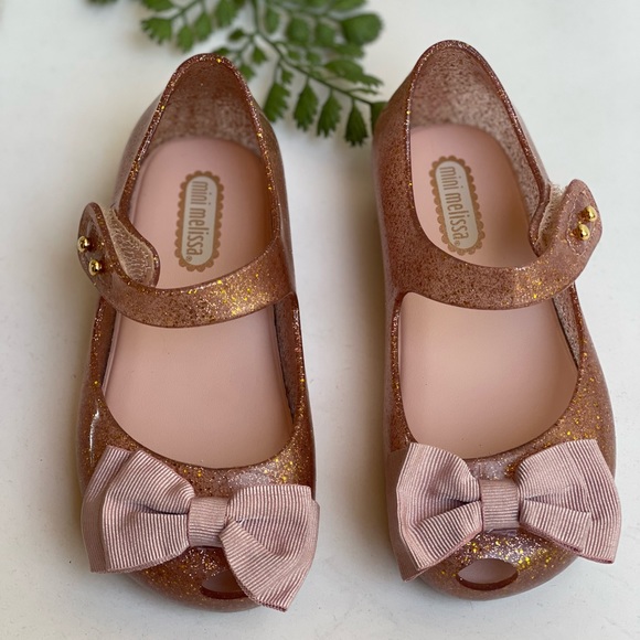 Mini Melissa 🌸toddler 8 rose gold glittery - Picture 3 of 7